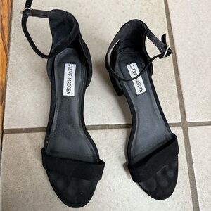 Steve Madden Black Ankle Strap Heels